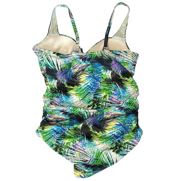 Torrid Underwire Lace-Up One Piece Swimsuit Cool Tropical Plus Size 4X - Picture 8 of 14
